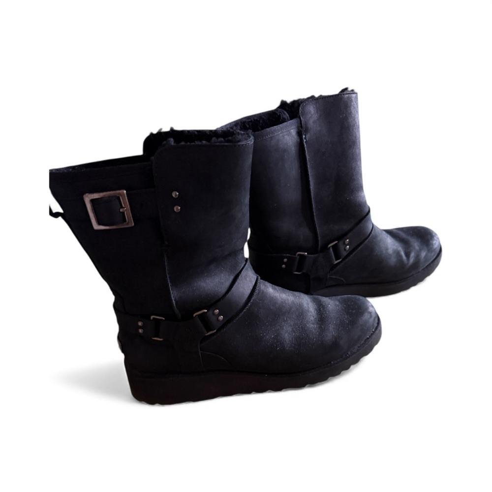 UGG Black Boots with Silver Buckle - Picture 4 of 5